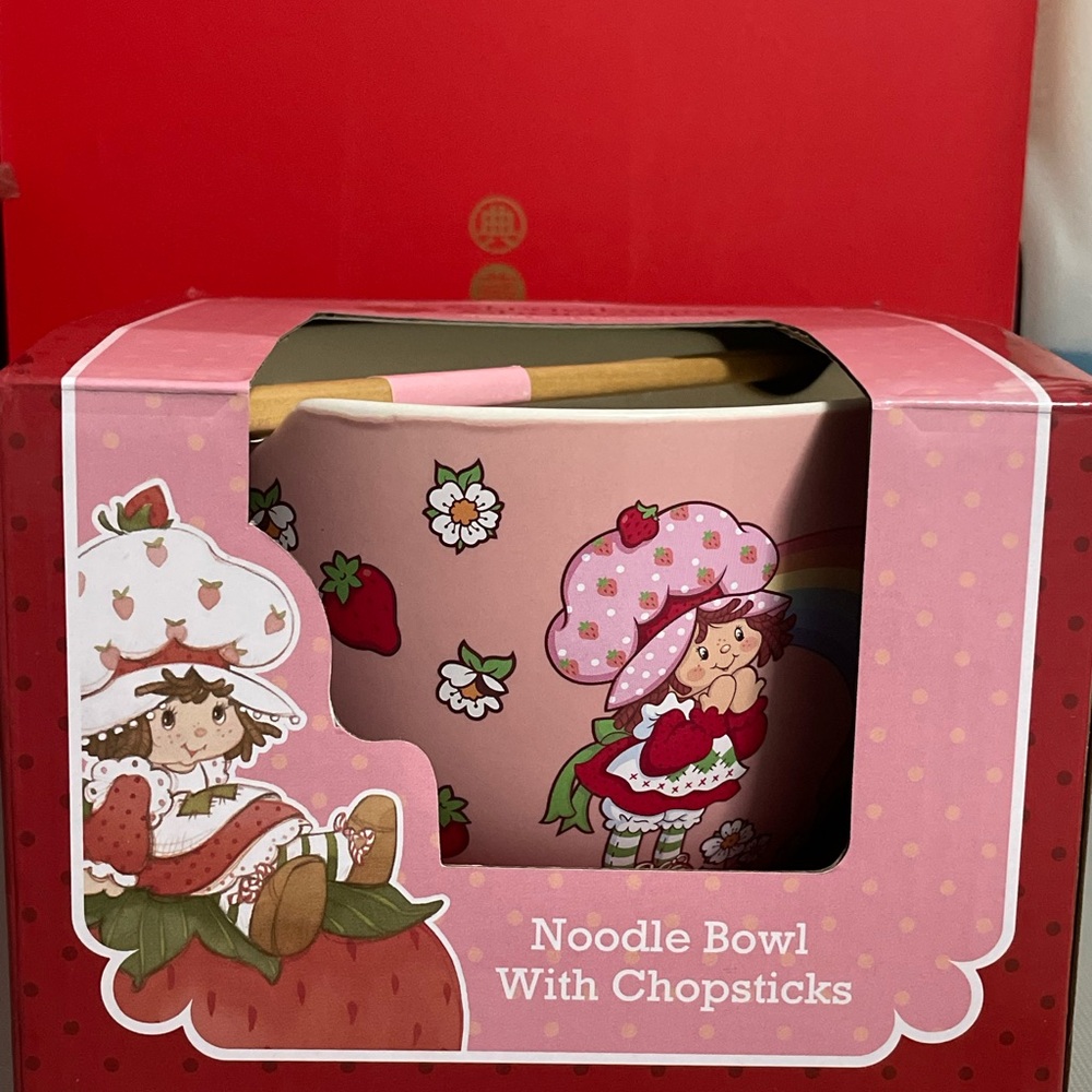 COPY - Strawberry shortcake Ceramic Noodle Bowl with Chopsticks
